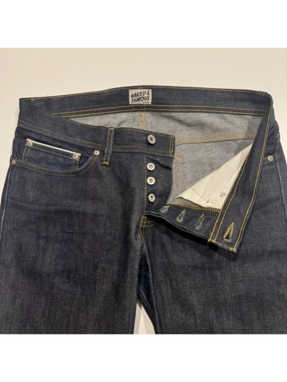 Naked & Famous Super Guy Selvedge Slim Straight Jeans 34x34 *Read Description* - Picture 6 of 10